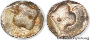 S7997 Royaume Pyu Dynastie Vikrama 673-718 Sri Kshetra 1/100 unité incuse