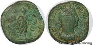 S4046 Rare Severus Alexander Sesterce Augustus 232 Rome Mars VLTOR
