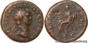 S4081 Trajan 98-117 Dupondius 98 IMP Caes Nerva Traian AVG Germ P M ->M offre