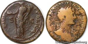 S4085 Vespasian Ae Dupondius Lyon Lugdunum AD 77-78 IMP Caes COS VIII P P