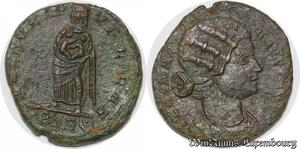 S4106 Rare Nummus Fausta 326 Trêve Spes Rei-Pvblicae// Ptr Superbe