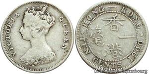 S2025 Hong Kong 10 Cents Victoria 1900 Silver - Faire Offre