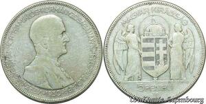 S2083 Hungary 5 Pengo Miklós Admiral Horthy 1930 Silver ->Make offer