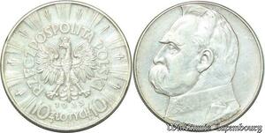 S2085 Poland Polska 10 Złotych Warszawa 1935 Silver ->Make offer