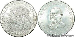 S2108 Mexico 25 Pesos Estados Unidos Mexicanos 1972 Silver FDC ! UNC ! ->Make offer