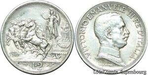 S2130 Italy 2 Lire Vittorio Emanuele III 1916 1900-1946 Silver -> Make offer