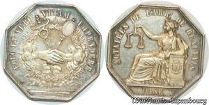 S2157 France Rare Jeton Notaires Arrondt. Beauvais Oise Argent Silver SUP - Faire Offre