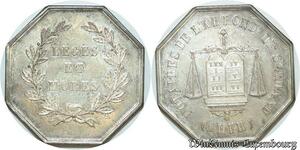 S2160 France Jeton Notaires St Amand Cher Leges Mores Argent Silver SUP