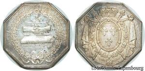 S2162 France Rare Jeton Notaires Ville de Tours Bae Argent Silver- Faire Offre