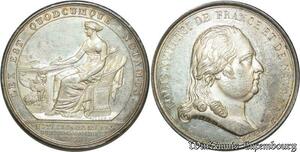 S2169 France Rare Jeton Notaires At Rouen Seine Louis XVIII 1811 Argent SUP -