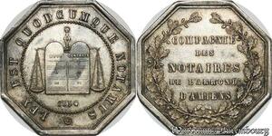S2187 France Jeton Compagnie Notaires Arrondt Amiens 1854 Argent Silver- Faire Offre