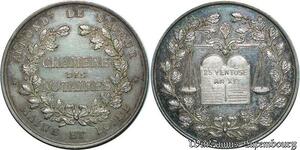 S2190 France Jeton Chambre Notaires Saumur Maine et Loire 25 Ventôse An XI Argent