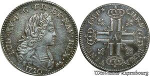 S2407 Rare France Petit Louis d'Argent Louis XV 1720 A Paris Argent Silver SUP