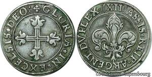 S2409 Rare France Alsace Strasbourg XII 12 Kreuzer ou dreibatzner XVIe s. Silver SUP