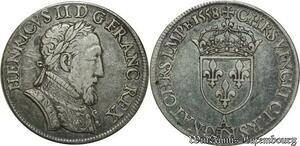 S2424 Très Rare France Teston Henri II Frappe Moulin 1558 Paris Silver Qualité ++++