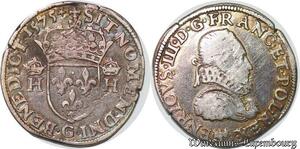 S2488 Très Rare France Teston Henri III 3e type 1575 G Poitiers Frappe médaille
