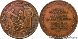 S2518 France Médaille Fondeurs d'Or et d'Argent 1830 Souvenir Musée Monétaire Paris