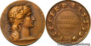S2546 France Médaille Rep Francaise Daniel Dupuis Inst Sténographique