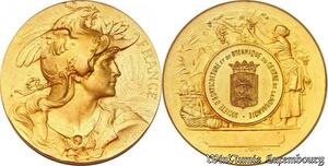 S2571 France Médaille Société Horticulture Normandie Bottée Rivet XXè Siècle