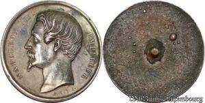 S2572 France Rare Médaille Uniface Avers Napoléon Bonaparte Empereur Caque Argent