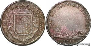 S2952 Rare France Token Louis XV Confirmation Libertés Province 1719 Silver SUP