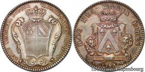 S2953 Rare France Jeton Token Louis XVI Moussier Ecuyer Maire Dijon 1787 Argent