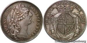 S2959 Rare France Jeton Token Louis XV Comitia Burgundia 1761 Silver FDC