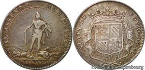 S2966 France Jeton Token Louis XIV Il Asseure Mon Repos Etats Bourgogne 1688 Argent