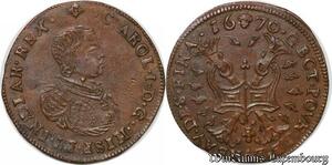 S2982 Token Pays-Bas Bruxelles Bureau des Finances Charles II 1670 SPL
