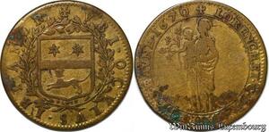 S2998 Rare France Jeton Token Louis XIV Lorenchet Maire Beaune 1670