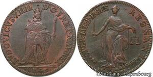 S3001 France Token Louis XIV Parlement Bourgogne Per Me Reyes Regnant 1645 Dijon SUP
