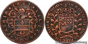 S3067 Rare France Jeton Token François Malateste Maire Vicomte Maïeur Dijon 1652