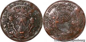 S3099 France Jeton Jean Pierre Burteur Conseiller Au parlement Maire Dijon 1742 TTB ++
