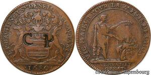S3115 RareFrance Jeton Token Benoît Palmadès Baudinot Dijon 1680 Countermark CP