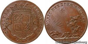 S3130 France Jeton Token Etats Bourgogne Louis XV Nobis Dvx Idem Soliqve 1722 Superbe