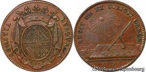 S3132 France Jeton Token Etats Bourgogne Louis XV Regit Me Et Dirigit Orbem 172