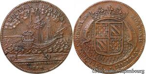S3145 Rare France Jeton Etats Bourgogne Prince Condé duc Bourbon Secura Duabus 1694