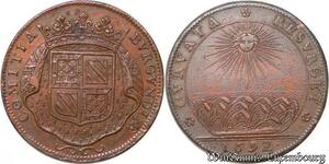 S3146 France Jeton Etats Bourgogne Curvata Resurget guerre de la Ligue d’Augsbourg 1692