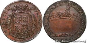 S3151 Rare France Jeton Etats Bourgogne Louis XIV Nostrum Uni Ex Superis 1682 SUP
