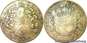 S3204 Rare France Jeton Token Louis XIII Terrion Conseiller Roi Vicomte Maire Dijon 1642