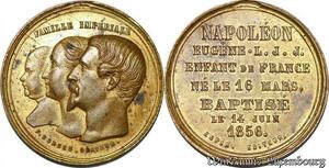 S3281 France Médaille Famille Impériale Napoléon Eugene 1850 Baptème 1856 Bordes