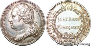 S3286 France Médaille Louis XVIII Protecteur Académie Institut Royal France Gatteaux
