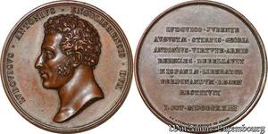 S3305 France Rare Médaille Louis Antoine Duc d'Angoulême 1823 Andrieu UNC