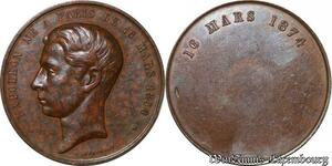 S3313 France Rare Médaille Napoléon uniface Majorité 16 Mars 1874 Merley->M offer