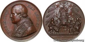 S3377 Medal Pius IX Pont Max An XV Fidei Regula Eccles Fundamentum Bianchi 1878