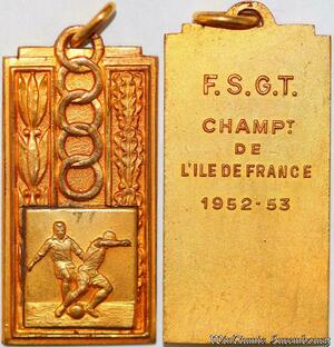 S3438 France Médaille Art FSGT Championnat De l'île de France 1952 1953 - Faire Offre