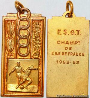 S3439 France Médaille Art FSGT Championnat De l'île de France 1952 1953 - Faire Offre