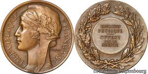S3442 France Médaille République Francaise Education Offert Ministre Morlon