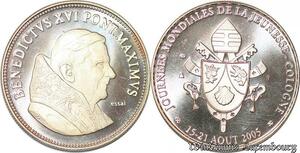 S3455 France Médaille Benoit XVI Journées Mondiales Jeunesse Cologne 2005 Essai