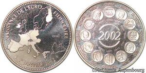 S3470 France Médaille Naissance Euro Fiduciaire Essai Proof 2002 Proof